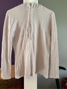 Xersion Light Beige Hooded Knit Pullover